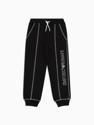 Чорні джогери EMPORIO ARMANI з контрастним логотипом: фото - Invogue