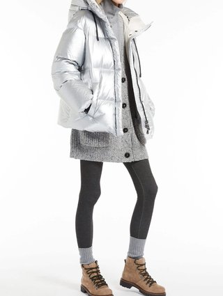 Серебристая куртка WEEKEND MAX MARA: фото 4 - Invogue