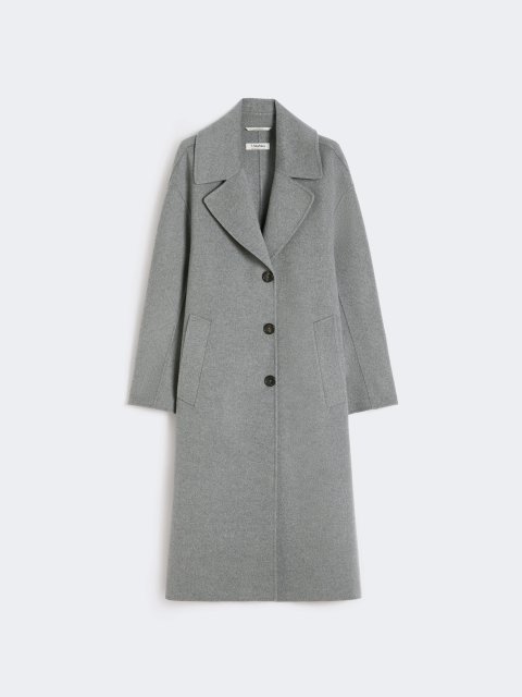 Серое пальто MAX MARA из чистой шерсти: фото - Invogue