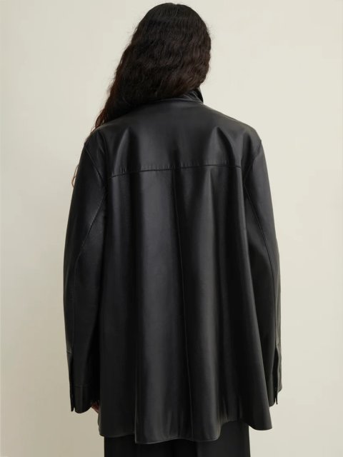 Чорна куртка ARMA зі шкіри: фото 3 - Invogue