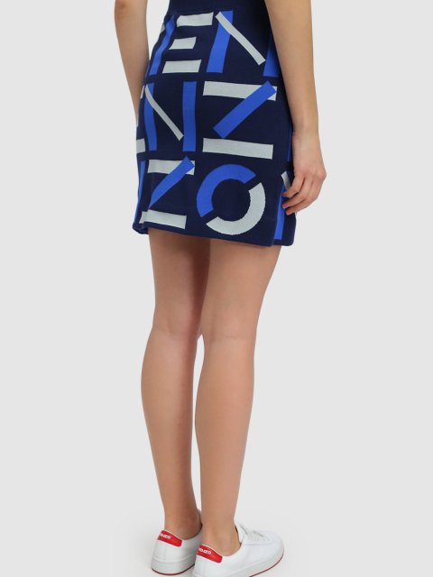 Тёмно-синяя юбка KENZO: фото 4 - Invogue