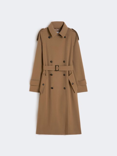 Коричневий тренч MAX MARA з вовняного габардину: фото - Invogue