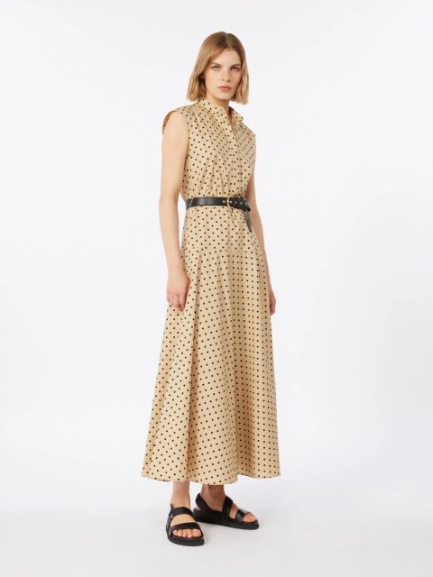 Принт горох сукня Max Mara з бавовни: фото 3 - Invogue