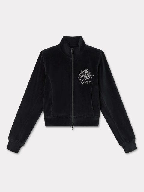 Черный свитшот KENZO на молнии: фото - Invogue