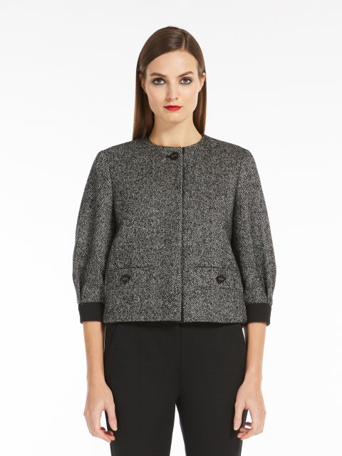 Чорно-білий жакет Max Mara укорочений: фото 1 - Invogue