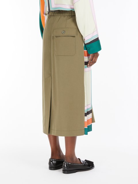 Спідниця кольору хакі WEEKEND MAX MARA з принтом: фото 1 - Invogue