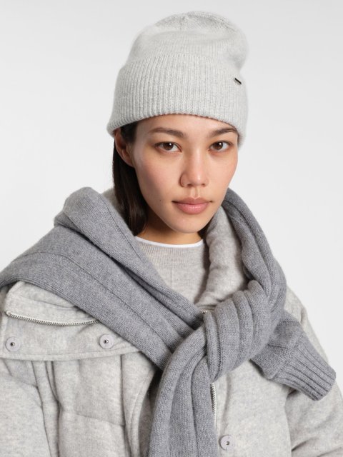 Серая шапка BOSS из кашемира: фото 2 - Invogue