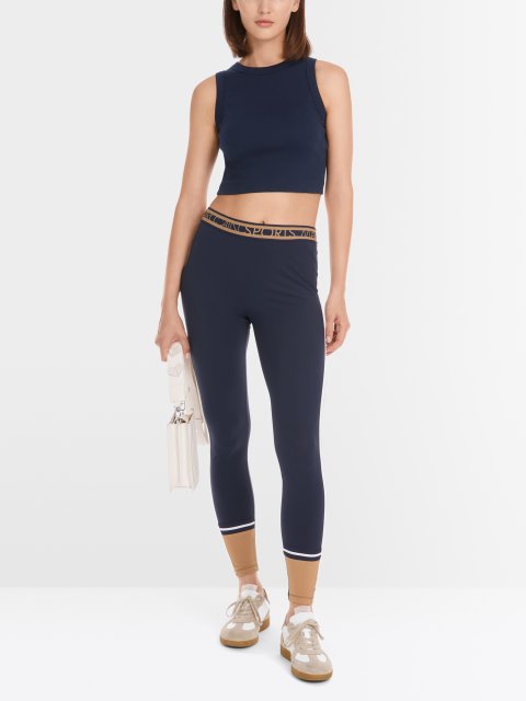 Черный топ Marc Cain укороченный: фото 1 - Invogue