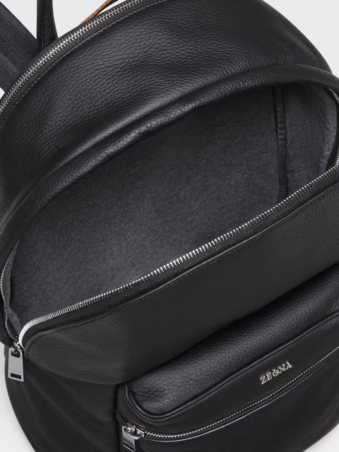 Черный рюкзак Hoodie ZEGNA из оленьей кожи: фото 3 - Invogue
