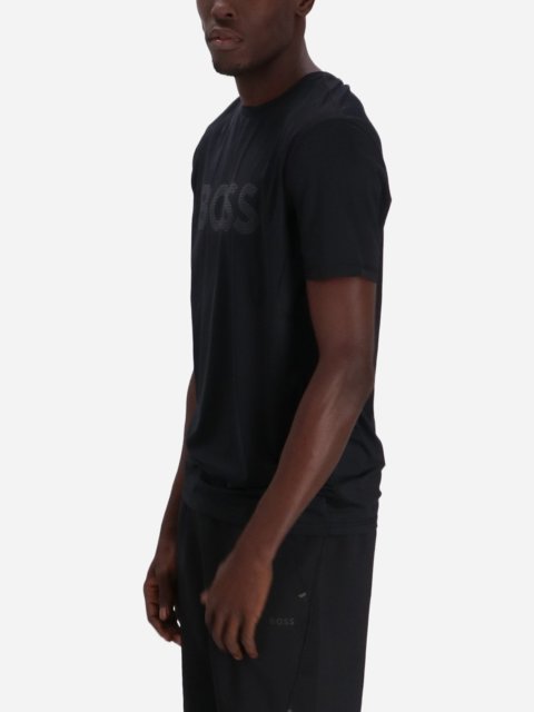 Черная футболка BOSS с логотипом: фото 2 - Invogue