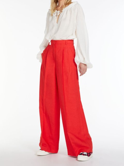 Красные брюки WEEKEND MAX MARA: фото 3 - Invogue