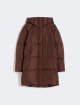 Бордовий пуховик WEEKEND MAX MARA з капюшоном: фото - Invogue
