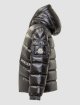 Чорний стьобаний пуховик MONCLER: фото 2 - Invogue
