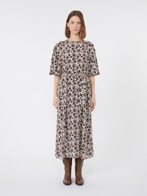 Платье с принтом WEEKEND MAX MARA из шелка: фото 2 - Invogue