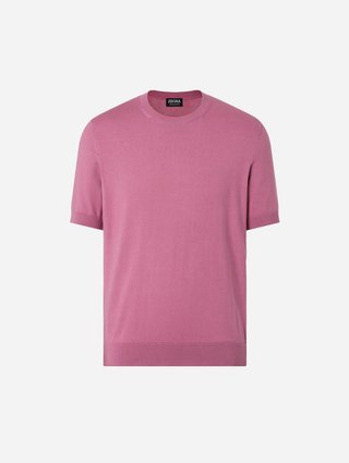 Розовый свитер ZEGNA из хлопка: фото - Invogue