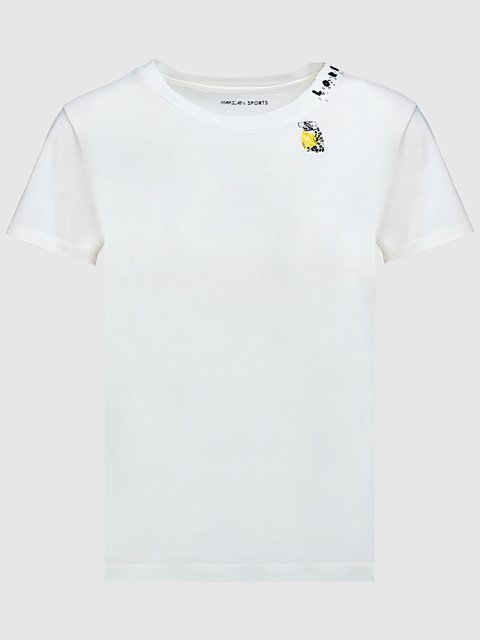 Молочная футболка MARC CAIN: фото - Invogue