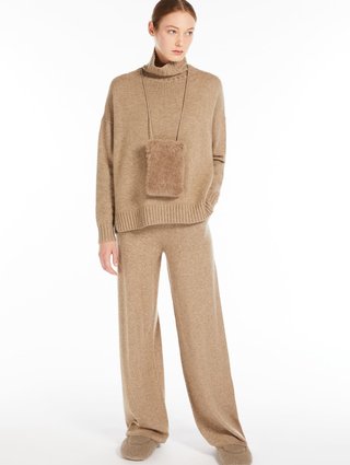 Бежевые брюки MAX MARA: фото 4 - Invogue
