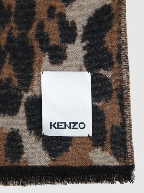 Коричневый шарф KENZO: фото 3 - Invogue
