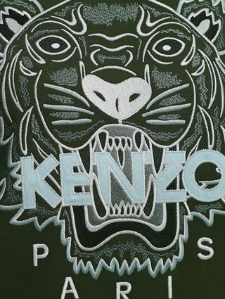 Зелёный свитшот KENZO: фото 4 - Invogue