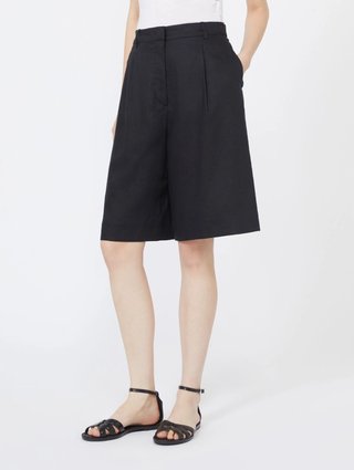 Черные бермуды Max Mara из льняного полотна: фото 2 - Invogue