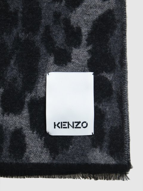 Серый шарф KENZO: фото 4 - Invogue