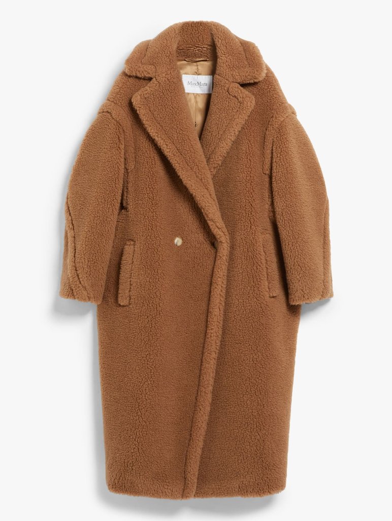Темно-бежевое пальто Max Mara Teddy Bear: фото - Invogue