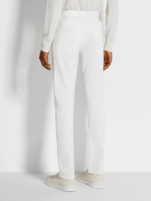 Білі джинси ZEGNA з еластичної бавовни: фото 3 - Invogue