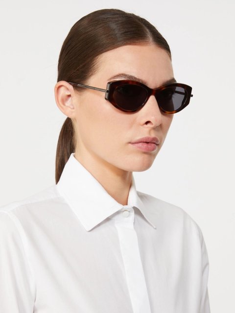 Коричневі сонцезахисні окуляри MAX MARA овальної форми: фото 1 - Invogue