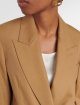 Темно-бежевий двубортний жакет Max Mara з суміші вовни, мохеру та шовку: фото 3 - Invogue