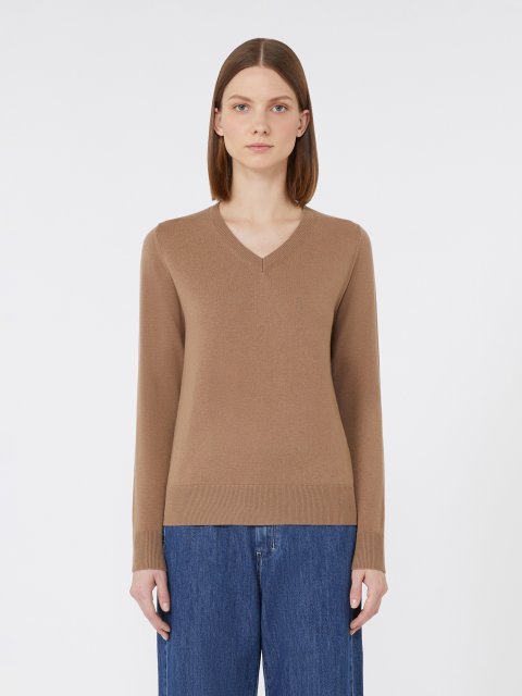 Темно-бежевий светр MAX MARA з вовняної пряжі: фото 2 - Invogue