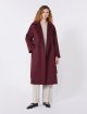 Бордове пальто WEEKEND MAX MARA з чистої вовни: фото 1 - Invogue