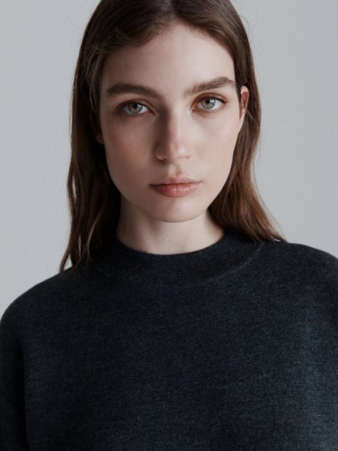 Темно-серый свитер MARELLA из чистой шерсти: фото 4 - Invogue