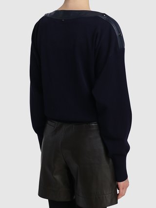 Тёмно-синий свитер Sportmax: фото 4 - Invogue