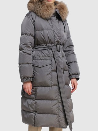 Серое пальто MAX MARA: фото 3 - Invogue
