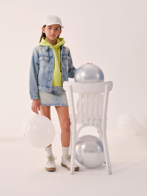Денім синій куртка MM6 Maison Margiela з бавовни: фото 1 - Invogue