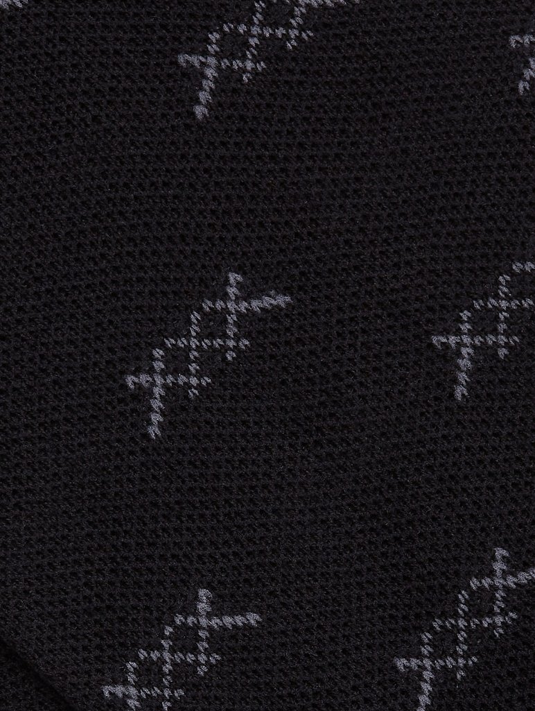 Чорні спортивні шкарпетки Zegna вкороченого крою в принт: фото 2 - Invogue