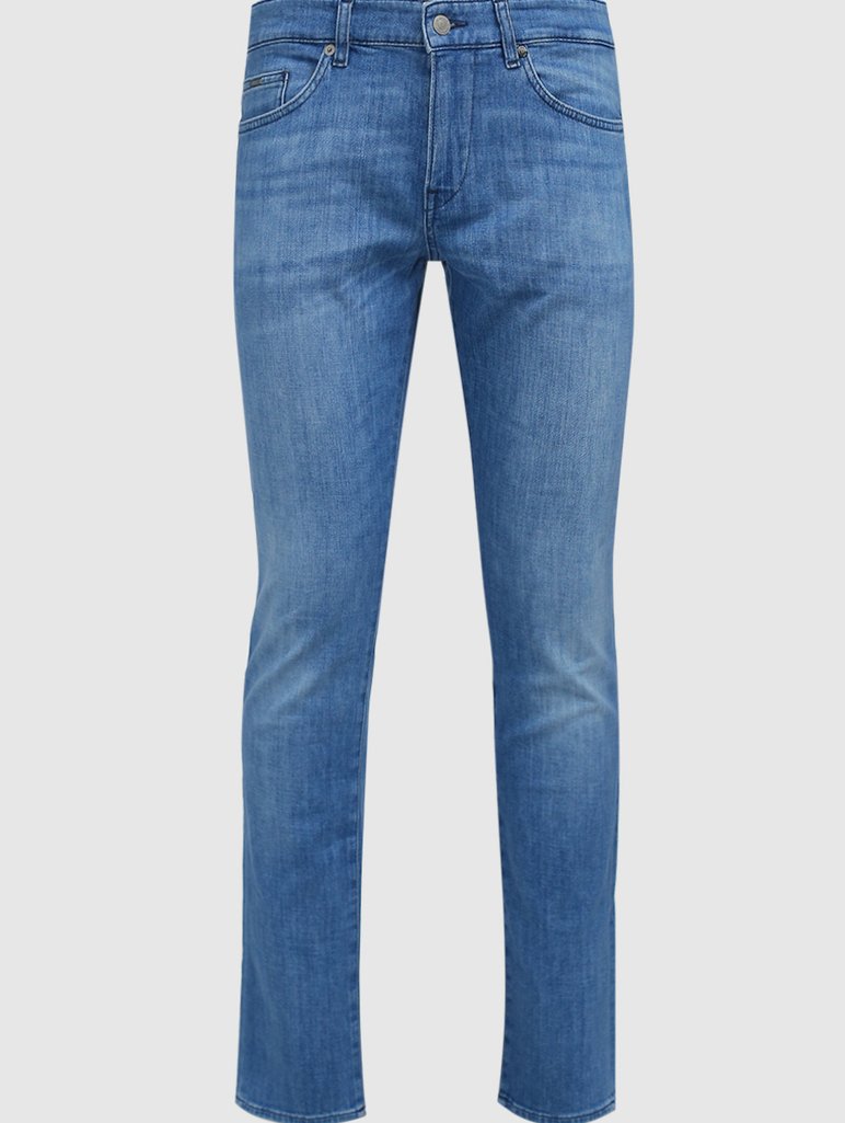 Бирюзовые джинсы BOSS: фото - Invogue