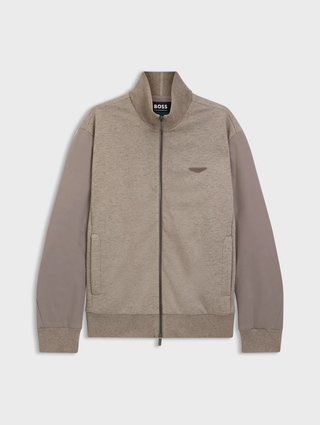 Серая спортивная кофта BOSS из модала и вискозы: фото - Invogue