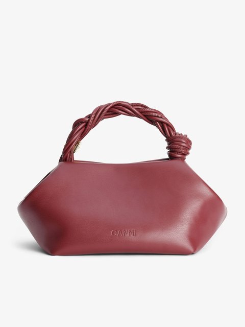 Бордовая сумка Ganni Bou маленькая: фото 2 - Invogue