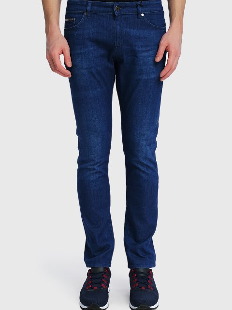 Синие джинсы BOSS: фото 3 - Invogue