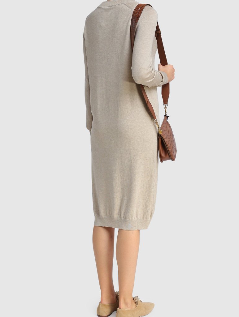 Кремовое платье WEEKEND MAX MARA: фото 2 - Invogue