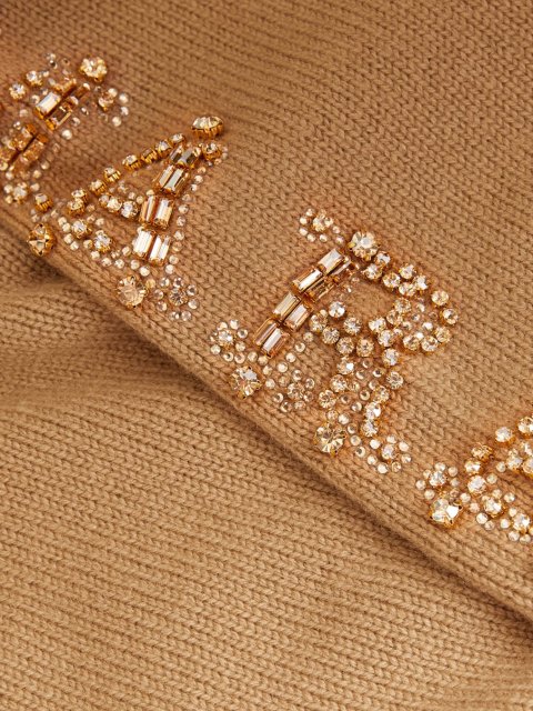 Темно-бежевый свитер Max Mara из шерсти и кашемира с капюшоном: фото 4 - Invogue