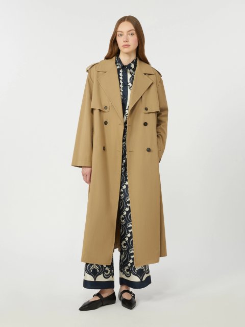 Темно-синие брюки WEEKEND MAX MARA из чистого шелка: фото 1 - Invogue