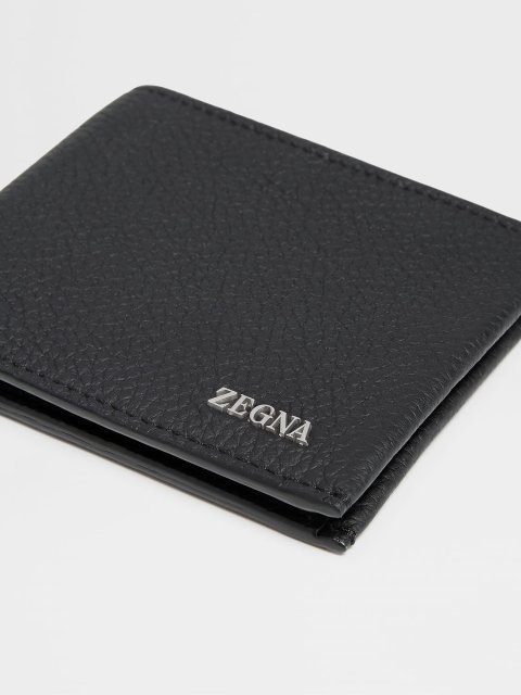 Чорний гаманець ZEGNA зі шкіри: фото 4 - Invogue