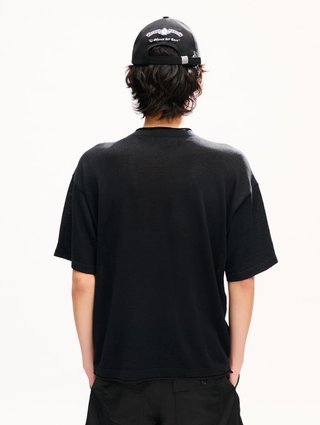 Черная футболка Kenzo из льна и хлопка: фото 3 - Invogue