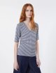 Тёмно-синий топ Weekend Max Mara из льна: фото 4 - Invogue