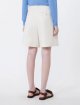 Кремовые бермуды Weekend Max Mara из хлопка и льна: фото 3 - Invogue