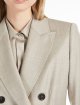 Бежевый двубортный жакет Max Mara из шерсти с карманами: фото 3 - Invogue