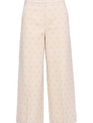 Бежевые брюки MAX MARA: фото 2 - Invogue