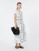 Белая футболка Weekend Max Mara с льняной вставкой и вышивкой: фото 1 - Invogue